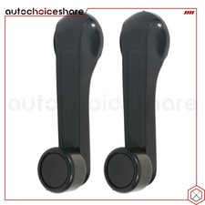 For 1989-2000 Honda Civic Window Crank Handle Inside Left Right Side Black 2pcs