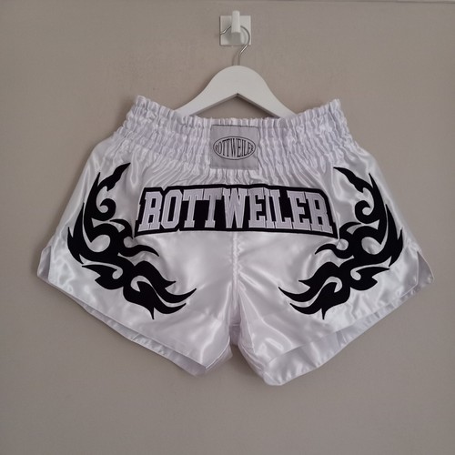 ROTTWEILER Savage White Muay Thai Shorts Kickboxing K1 MMA Thai Boxing Shorts
