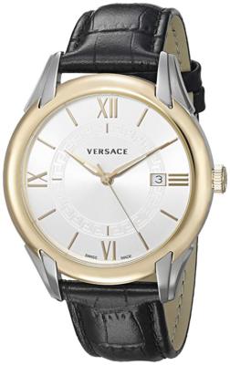Versace Men's V10040015  'APOLLO' Swiss Quartz Stainless Steel and Leather Watch