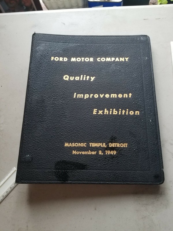 Vintage Ford Quality Conference Empty Binder Masonic Temple Detroit 1949