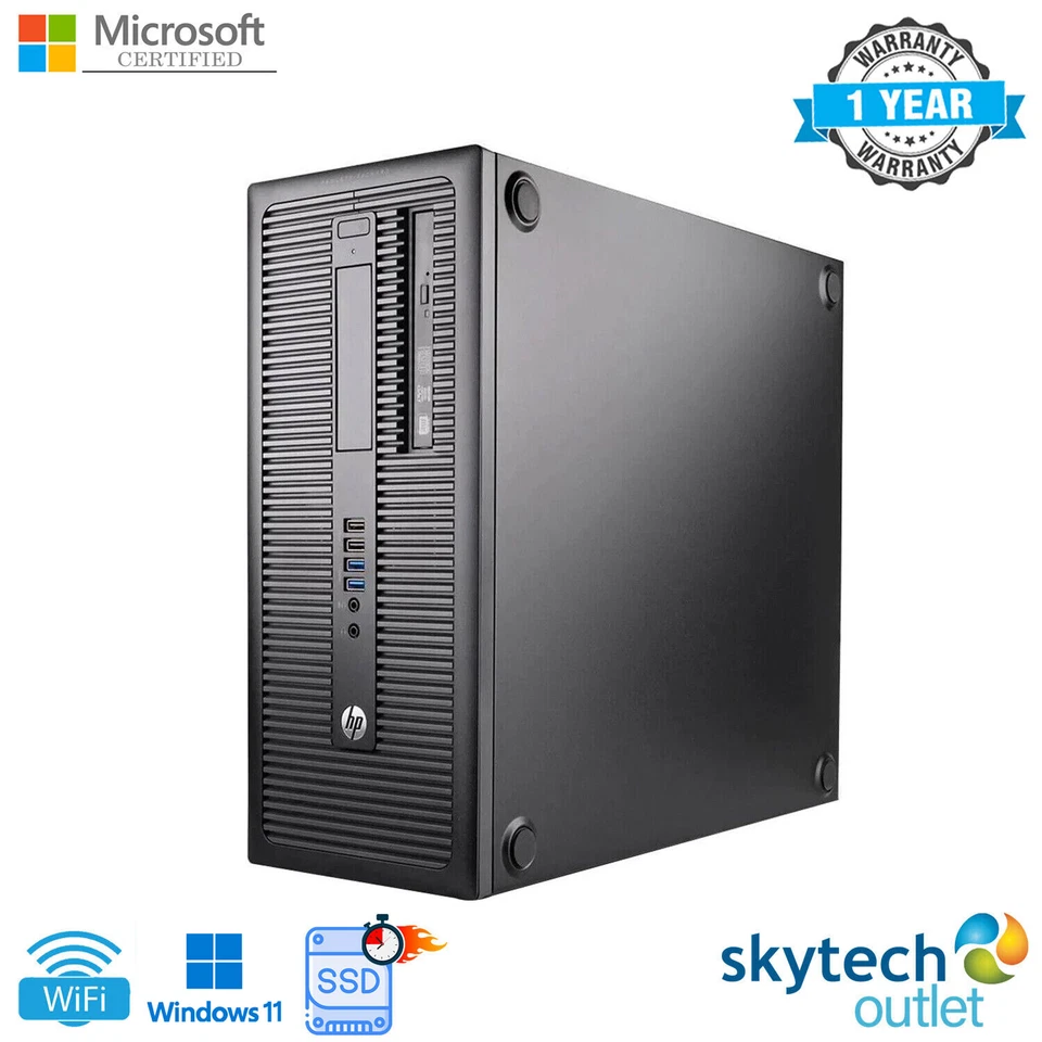 HP EliteDesk Tower Fast i5 4th 32GB RAM 2TB SSD/HDD WIFI Win 11 PRO Trading PC - Image 2 of 4
