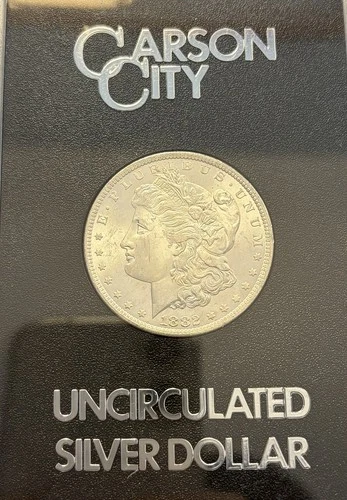 1882 CC GSA Uncirculated  Morgan Silver Dollar with COA and Box Coin#6