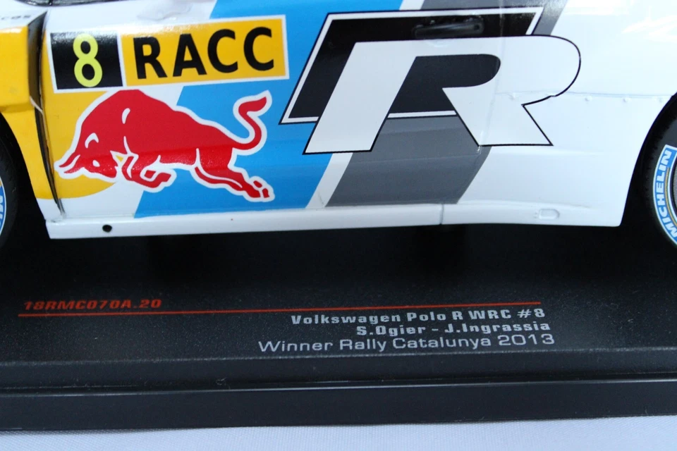 VW POLO R WRC #8 WIN CATALUNYA RALLY 2013 OGIER INGRASSIA IXO 18RMC070A 1:18 - Photo 3/4