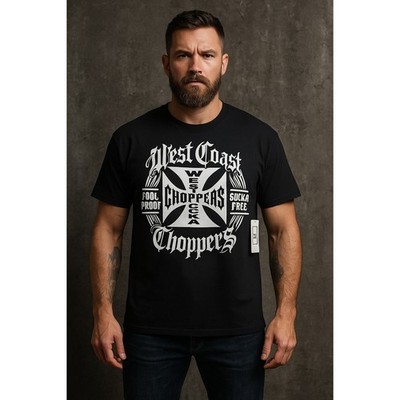 West Coast Choppers Mens 2XL Black Fool Proof Sucka Free Graphic NWOT T-Shirt