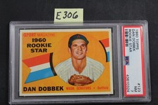 1960 Topps - DAN DOBBEK - Rookie Star RC Card #123 - PSA 7 (E306. rookie card picture