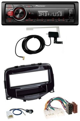 Pioneer 1DIN MP3 DAB USB AUX Autoradio für Toyota Aygo (2014-2021)