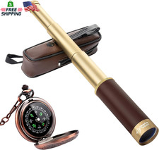 Retro Pirate Telescope 25X30 Spyglass Portable Collapsible Handheld Telescope Zo