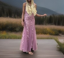 Stunning Dusky Rose Pink Mascara Prom Dress Size 8 Brand New With Tags RRP £145