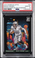 2024 PANINI DONRUSS OPTIC DOWNTOWN! BLACK PANDORA #23 MAXX CROSBY 24/25 PSA 10