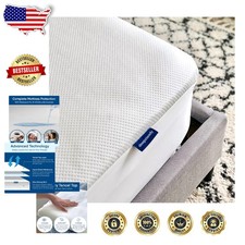 Luxury Tencel Mattress Protector Full Size 100 Waterproof Ultra Soft Cooling...