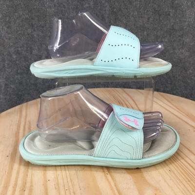 Under Armour Sandals Womens 9 Ignite IX Adjustable Strap Slide 3022717-300 Blue