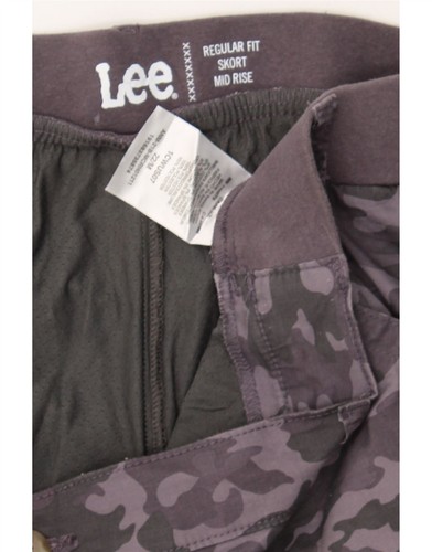 LEE Womens Skort Midrise Straight Skirt US 22 3XL W44 Grey Camouflage DC54 - Picture 3 of 3