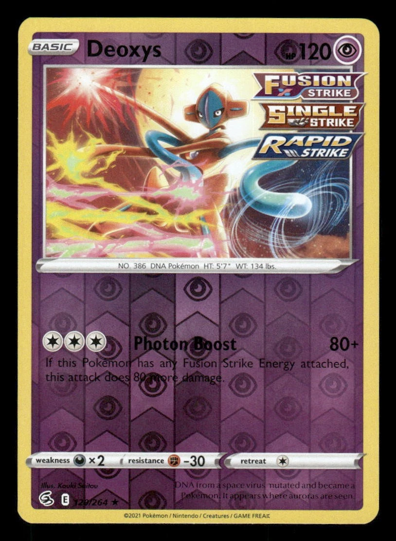 デオキシス ホロカード 120HP Deoxys 120/264 Swsh08: Fusion Strike for sale | eBay