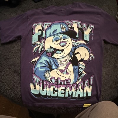 Men's Graphic Cartoon Print T-Shirt Purple Juiceman Regular Fit