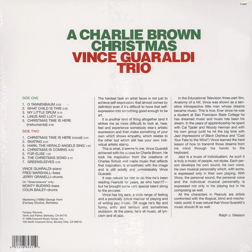 Vince Guaraldi - A Charlie Brown Christmas (Vinyl LP - 2009 - US - Original) - Bild 2 von 2