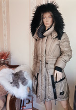 SPORTALM Daunenmantel MANTEL Daunen GR 40 M/L WANDA Echtfell FELL PELZ SUPER Rar