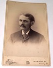 Rare Antique ID'd Victorian American Farmer Grocery Clerk NY Cabinet Card Photo! — photo 1