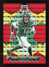 2024 Panini Mosaic #175 Ahmad Gardner Mosaic Choice Fusion Red and Yellow #/80