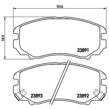 Satz Bremsbeläge Bremsklötze vorne für Hyundai Tucson JM | 24486575