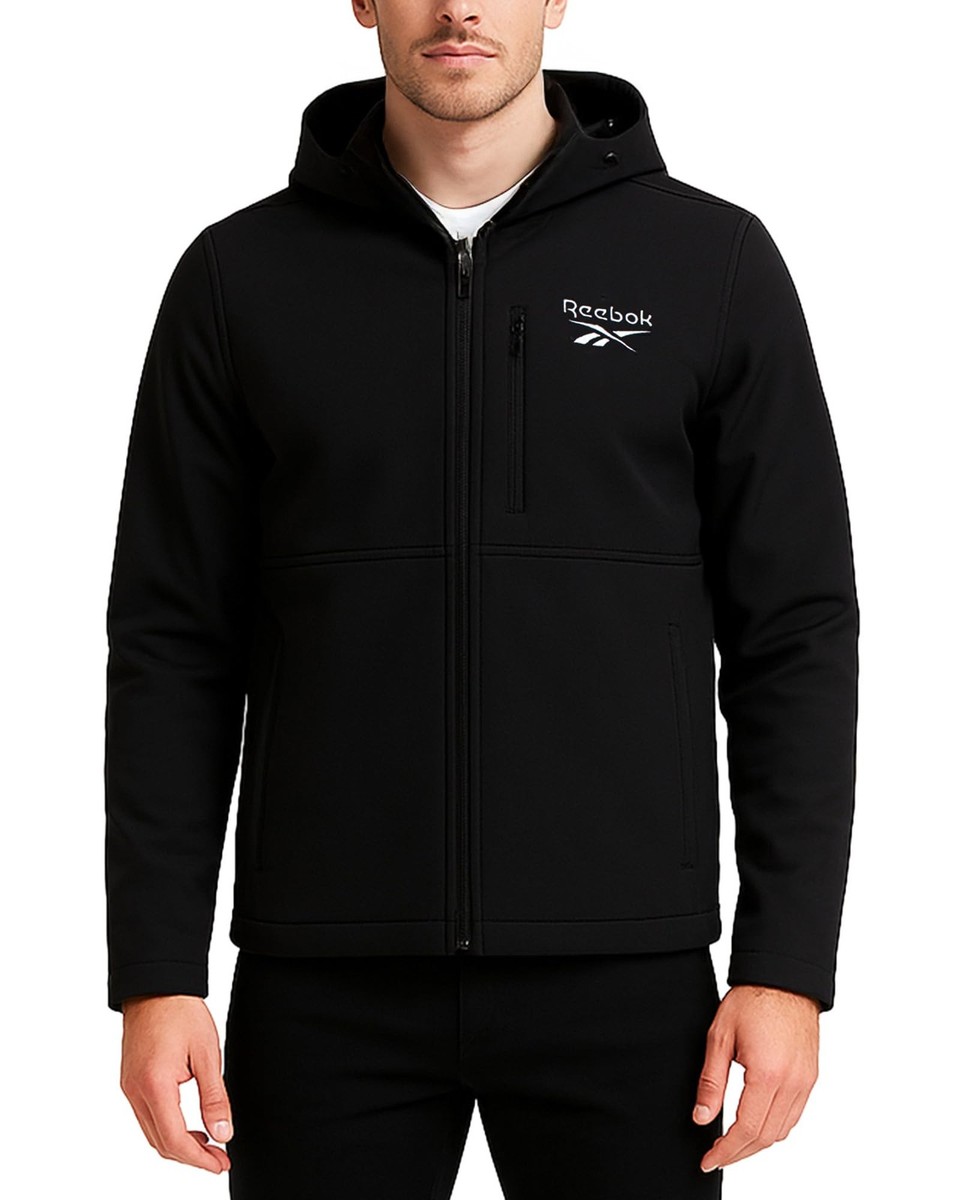 Reebok アウター Reebok Mens Jacket - Water Resistant Zip Up Sherpa Fleece Lined