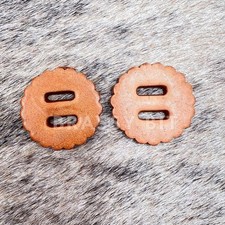 1 1/2" Slotted Leather Saddle Rosettes