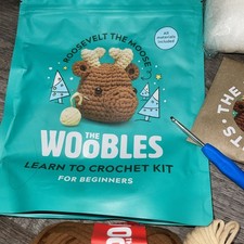 The Woobles Roosevelt The Moose Crochet Kit  Hook NEW Yarn Shark Tank Christmas