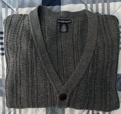 Knightsbridge Men s Vintage Button Up Cardigan Size : XL