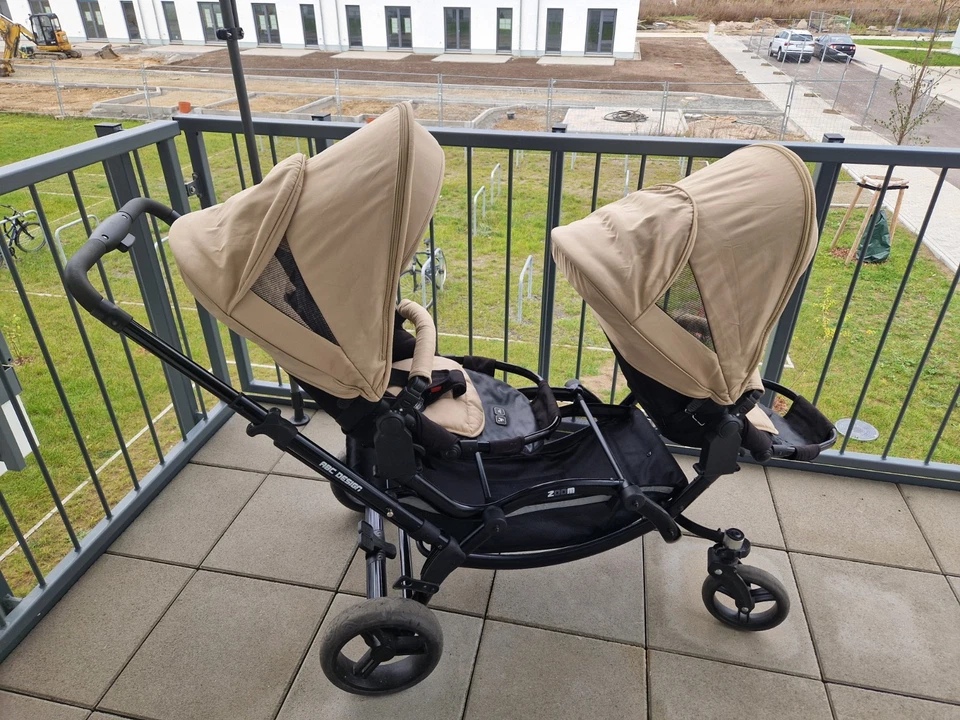 ABC Design Zoom Geschwister-/Zwillingskinderwagen inkl. Babywanne – Top Zustand - Bild 2 von 4