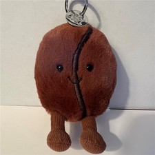 Jellycat Amuseables London COFFEE BEAN Plush Bag Charm Keyring Anthropomorphic