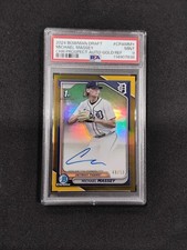 PSA 9 2024 Bowman Draft Chrome Prospect Autographs Michael Massey #CPA-MMY Gold