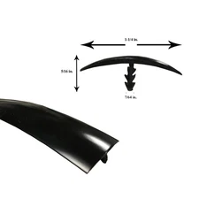 20 Foot 1-1/4" Smooth Black T-Molding Arcade Mame