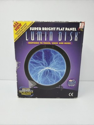 NEW Can You Imagine Lumin Disk White 6'' Plasma Glass Flat Panel BRIGHT - Rare