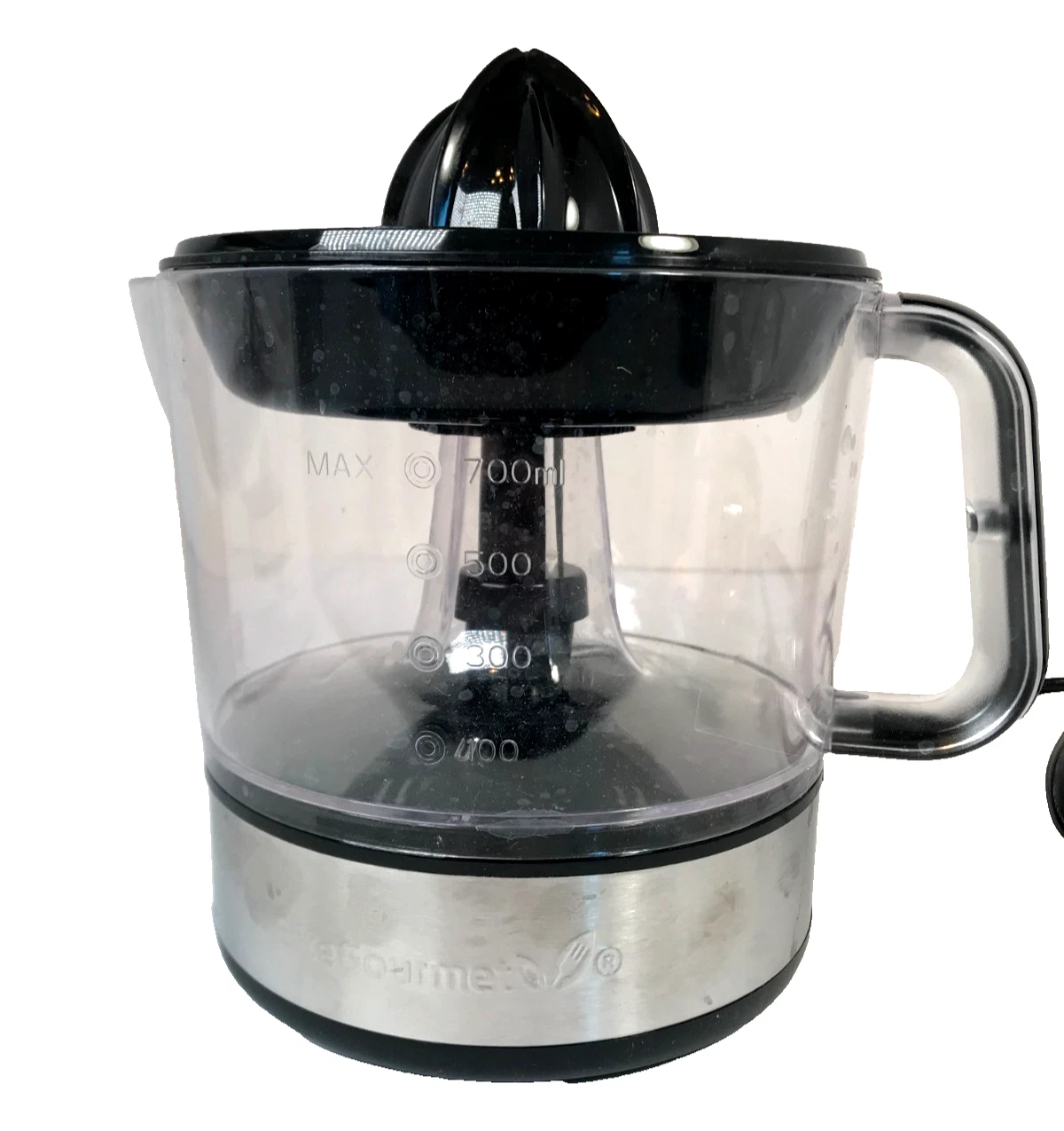 Elite Gourmet Electric Citrus Juicer 3 Cup Capacity Black Stainless Steel ETS623