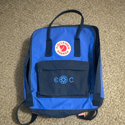 Fjällräven Kånken Mini Backpack Blue/Navy Zipper, Explorers club exclusive.