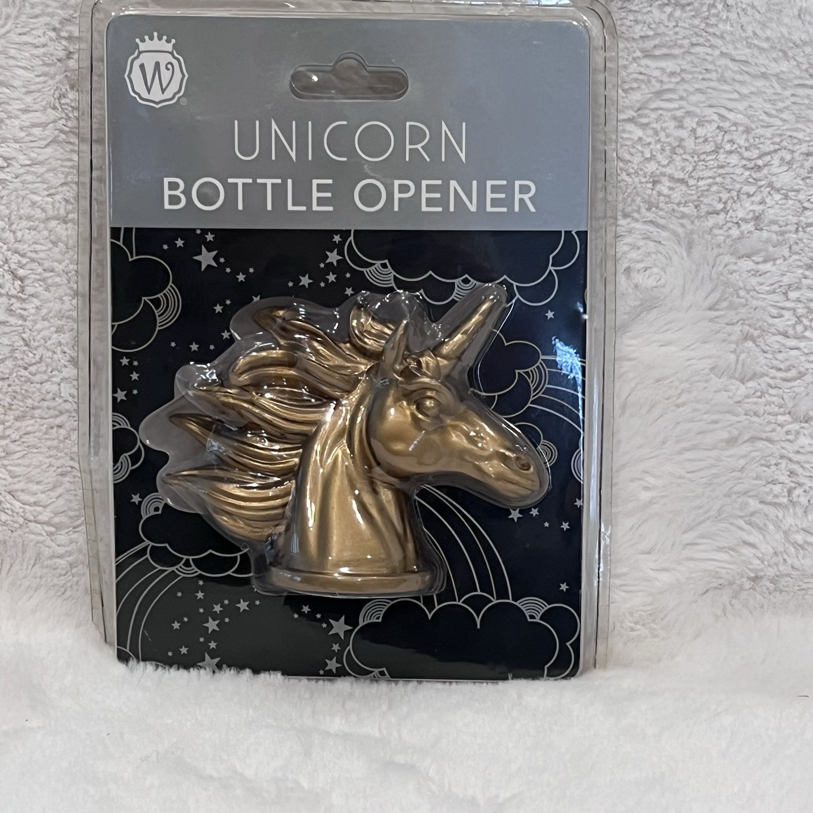 NEW Wild Eye Designs Unicorn Bottle Opener Barware Brass Col