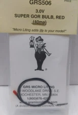 GRS 506 Red 3.0 V Super Gor Bulb 40 ma