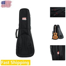 Durable Tenor Ukulele Case, 4G Series, Black, Padded Backpack Straps
