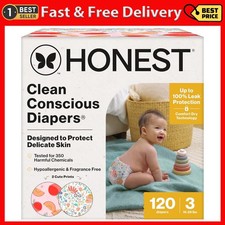 Honest Diapers Girls Size 3 - 120 Ct , Prints May Vary
