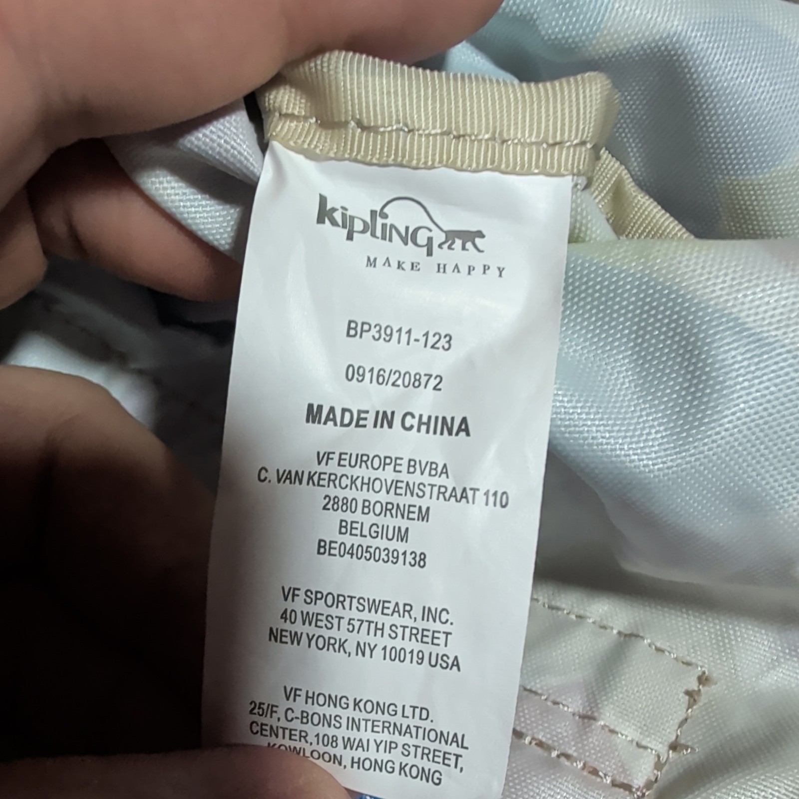 Kipling Packable Backpack Wristlet rainbow heart … - image 4