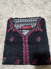 Pakistani Bin Saeed Embroidered Lawn Cotton Kurti- Bust 36-small Size
