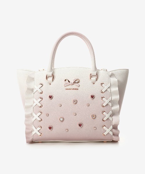 Samantha Vega 2Way Bag Shoulder Lace-up Heart Bijou Frill Flutter 