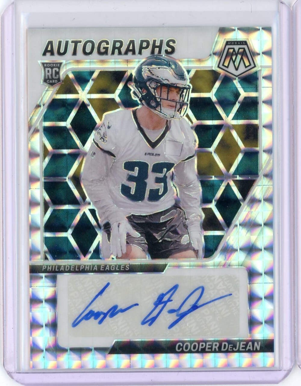 2024 Panini Mosaic Silver Cooper DeJean #AM-CDN Auto Rookie RC Football Card