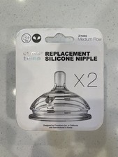 New Como Tomo Silicone Replacement Nipples 2-Pack Medium Flow 3 Months