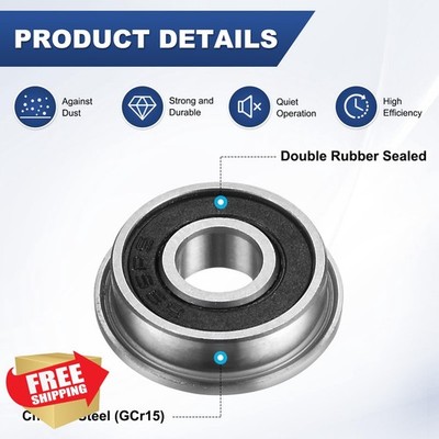 M METERXITY F695-2RS Flanged Bearing 5x13x4mm 20Pk