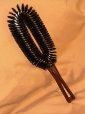 Vintage Stanley Products 10" Lint Clothes Upholstery Brush Brown Handle 