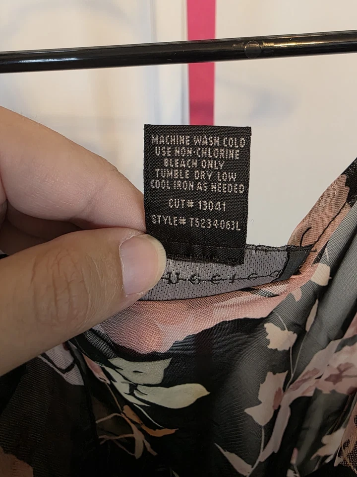 Vestido Floral Transparente Vintage Connected | Talla 20W | Elegante Ajuste y Acampanado Midi Foto 3 de 4