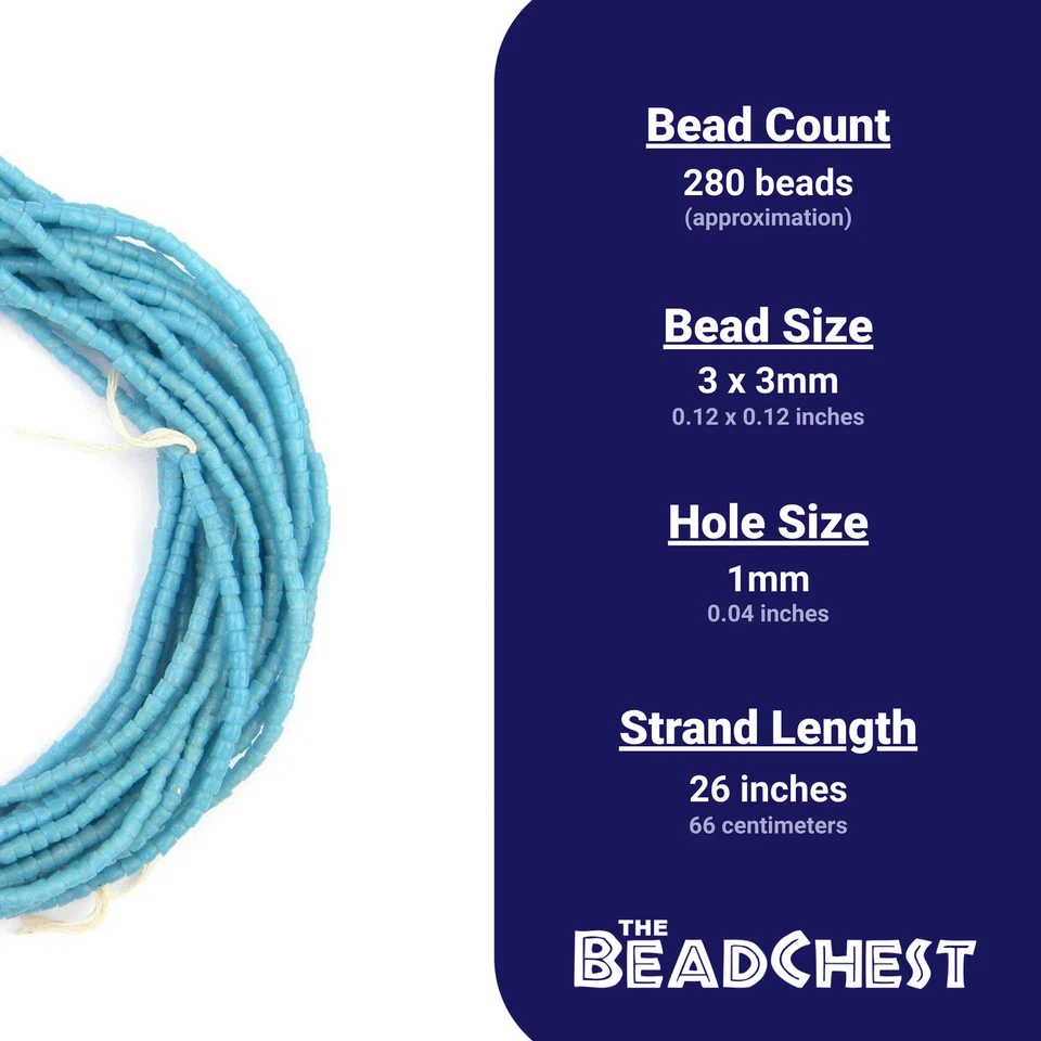 Cuentas de semillas fundidas en arena azul turquesa 3 mm Ghana africanas 26 pulgadas hilo hechas a mano Foto 3 de 3