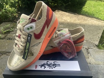 Nike Air Max 1 x CLOT US 7.5 EU 40.5 Neu Orange Blaze