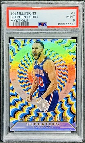Stephen Curry 2021-22 Panini Illusions Mystique #1 Rare SP PSA 9