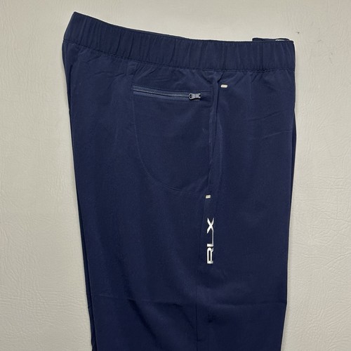 RLX Ralph Lauren Golf Pants Tapared Vented Men’s Sz M Medium Navy Drawstring - Picture 11 of 15